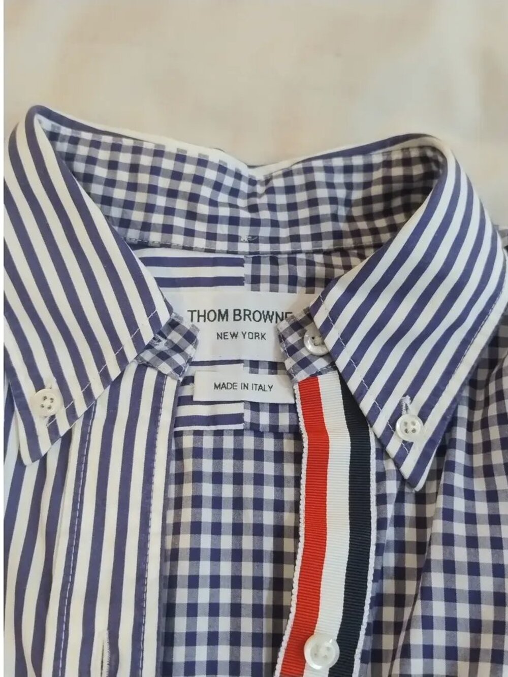 Greatest Thom Browne woman's "fun mix" shirt (not men's)
